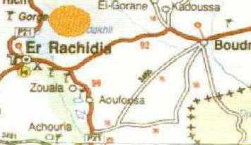 Achbarou est entour en rouge